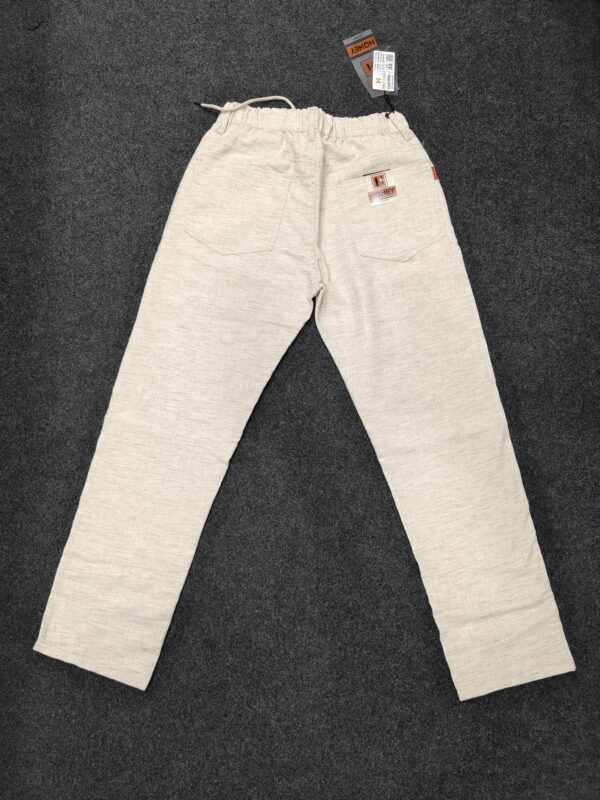 Men’s Cream Textured Drawstring Jogger Pants