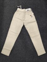 Men’s white Ribbed Drawstring Straight Fit Jogger Pants