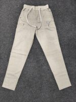 Men’s Beige Textured Drawstring Pocket Jogger Pants