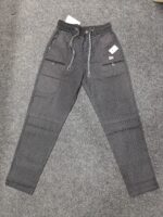 Men’s Charcoal Pinstripe Drawstring Utility Jogger Pants