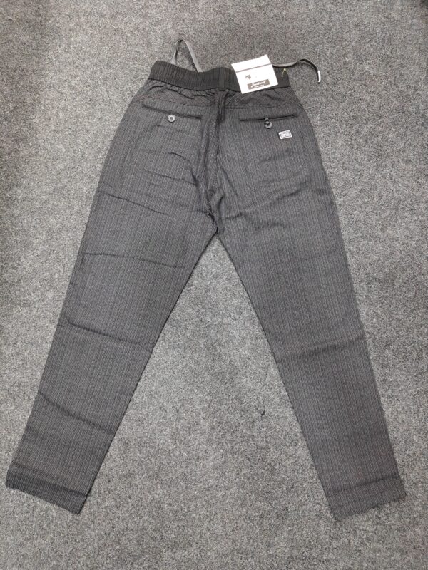 Men’s Charcoal Pinstripe Drawstring Utility Jogger Pants