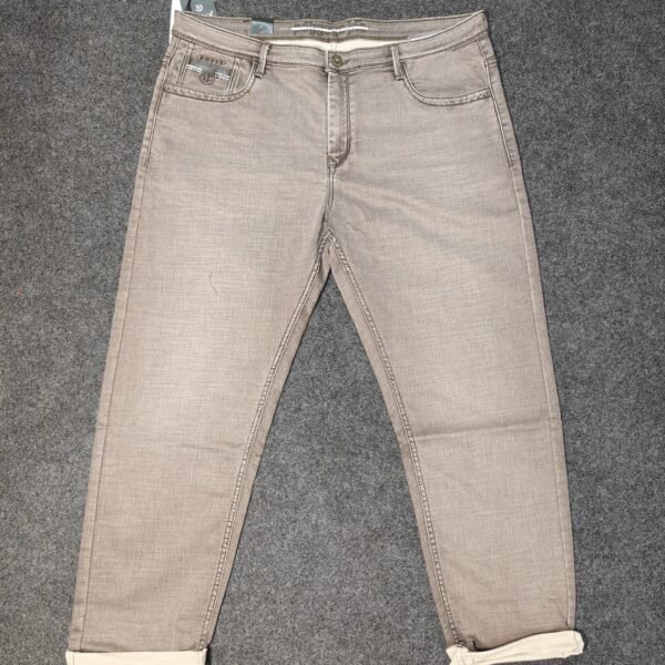 Men’s Big Size Brown Wash Denim Jeans
