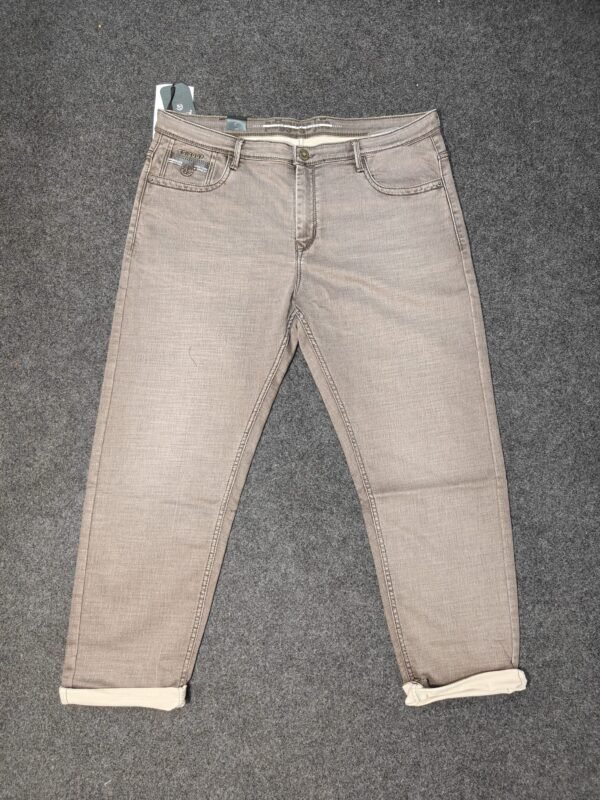 Men’s Big Size Brown Wash Denim Jeans