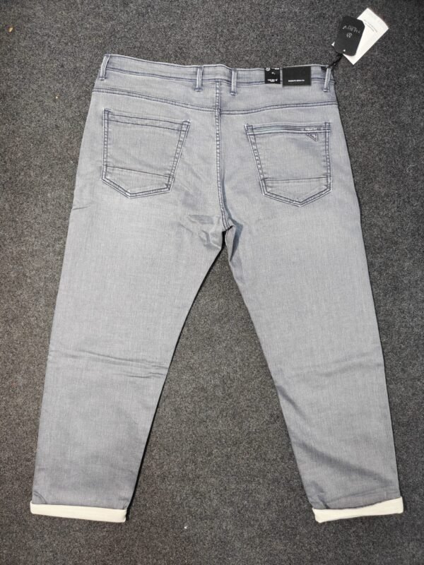 Men’s Big Size Light Grey Wash Denim Jeans