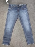 Men’s Big Size Straight Fit Denim Jeans – Mid Blue Washed