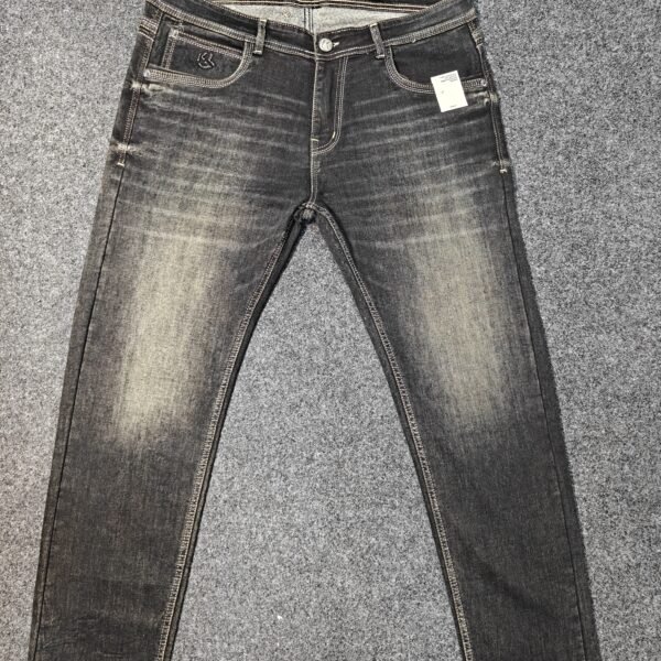 Men’s Big Size Jeans – Charcoal Black Washed