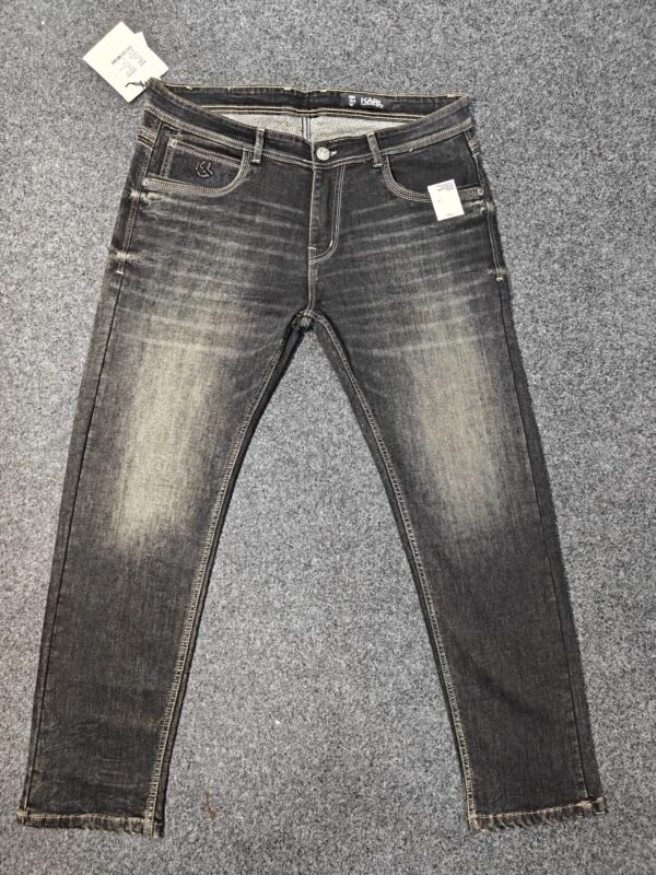 Men’s Big Size Jeans – Charcoal Black Washed