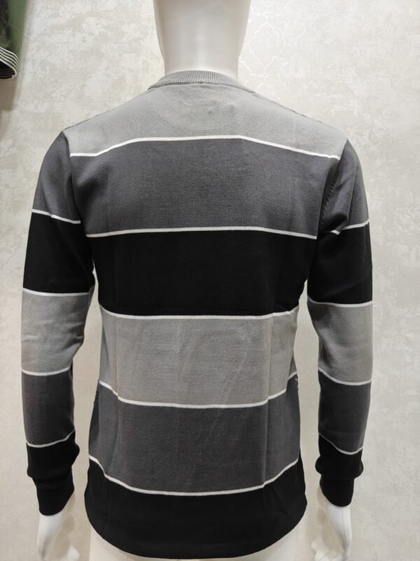 Men’s Full Sleeve Crew Neck Textured Knit T-Shirt - Multi color