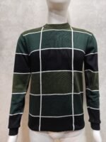 Men’s Full Sleeve Crew Neck Textured Knit T-Shirt - Multi color