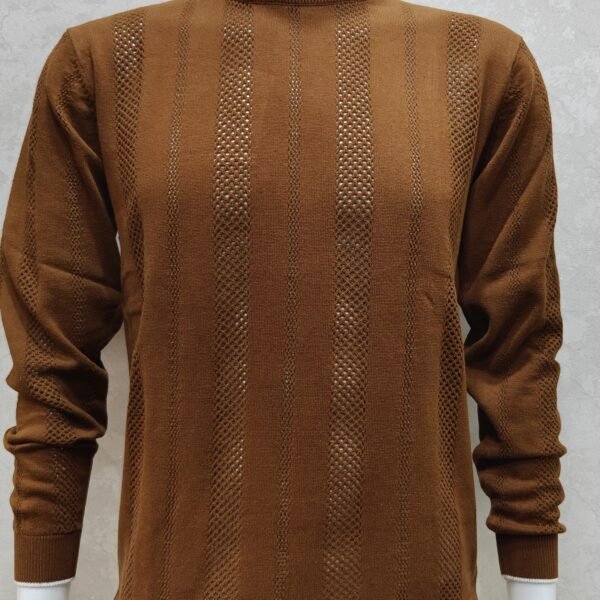 Men’s Full Sleeve Textured Knit T-Shirt – Dual color