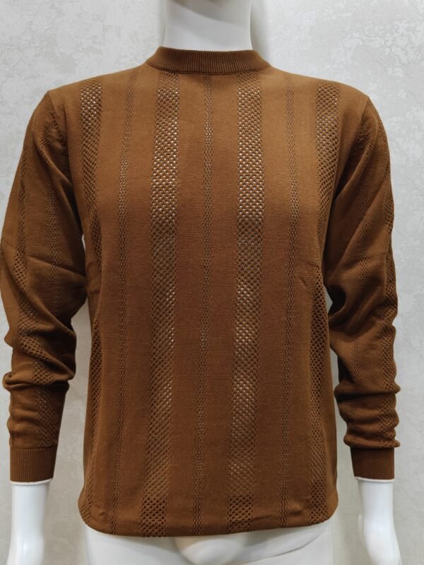 Men’s Full Sleeve Textured Knit T-Shirt – Dual color