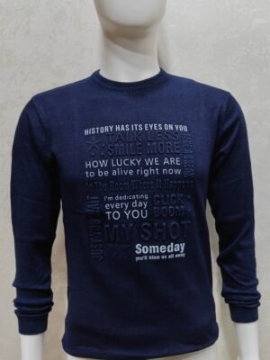 Men’s Navy Motivational Full Sleeve Tshirt