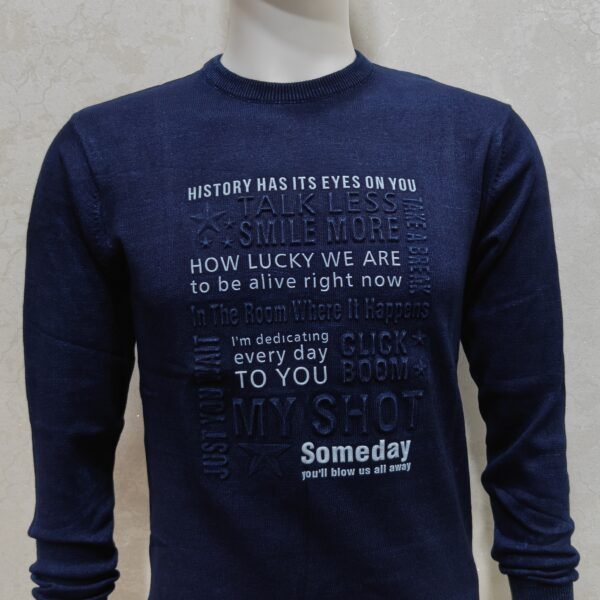 Men’s Navy Motivational Full Sleeve Tshirt