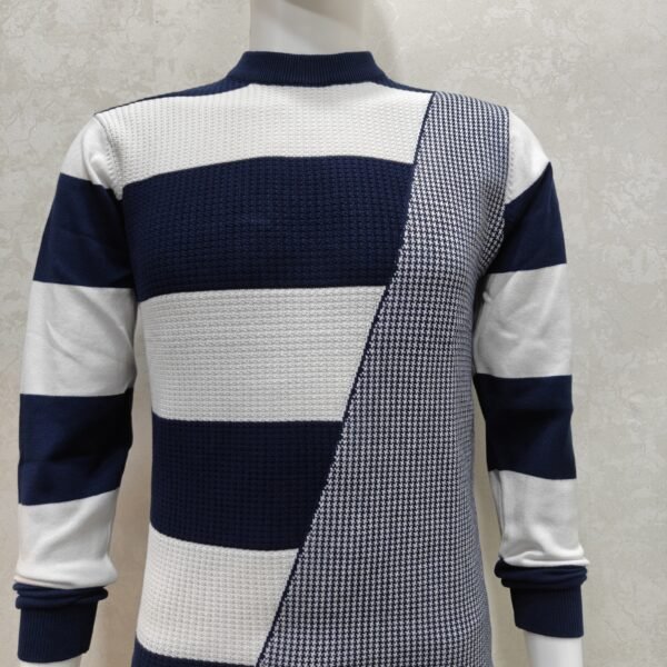 Men’s Navy-White Stripe Full Sleeve Tshirt