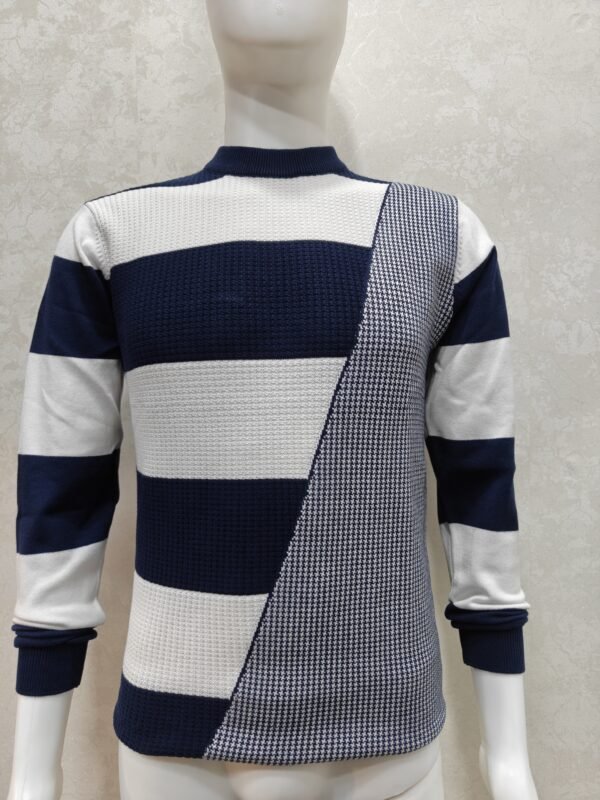 Men’s Navy-White Stripe Full Sleeve Tshirt