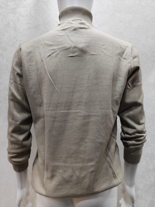 Men’s Textured High Neck Knit Sweater – Full Sleeve Pullover