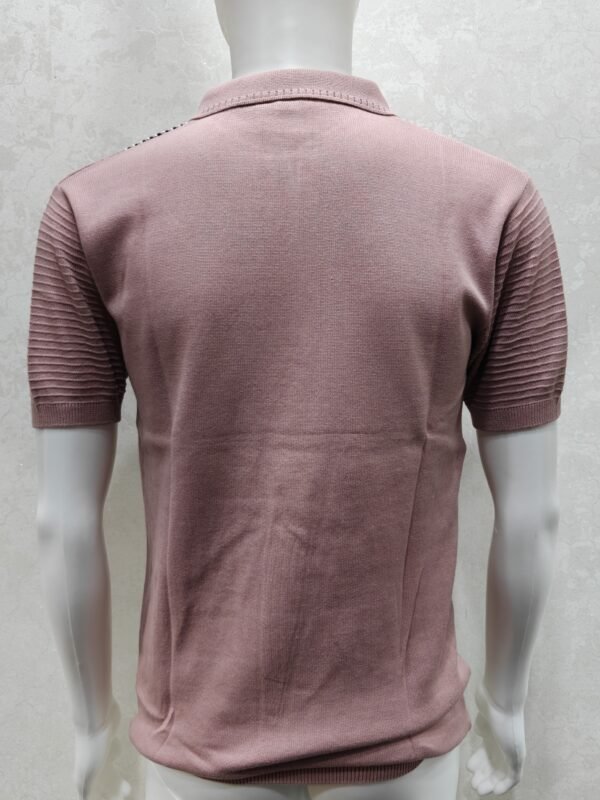 Men’s Pink Zip Polo Half Sleeve Tshirt