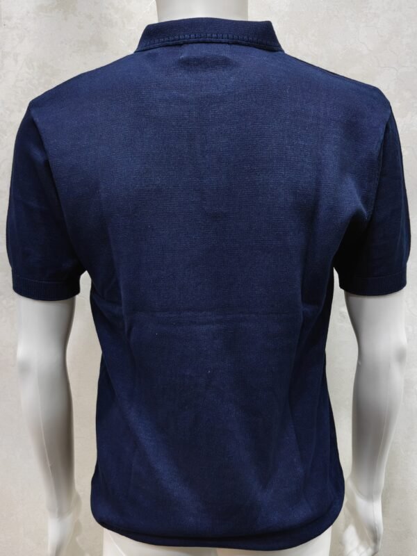 Men’s Navy Blue Polo T-Shirt – Motivational Typography Print