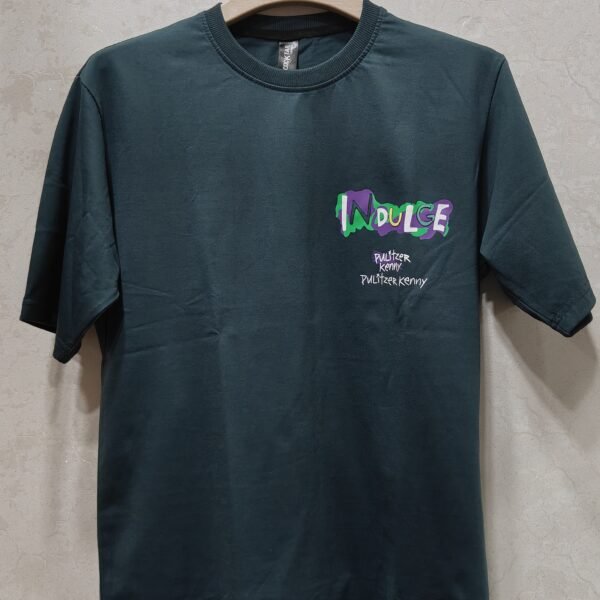 Men’s Round Neck Graphic T-Shirt – “INDULGE”