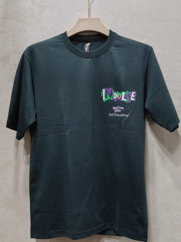 Men’s Round Neck Graphic T-Shirt – “INDULGE”