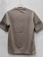 Round Neck Printed T-Shirt – Taupe/Brown Mandala Graphic