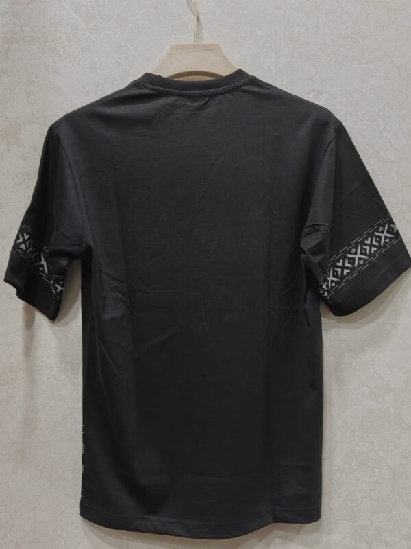 Geo-X Emblem Border Tee – Crew Neck Half Sleeve T-Shirt