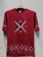 Geo-X Emblem Border Tee – Crew Neck Half Sleeve T-Shirt