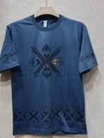 Geo-X Emblem Border Tee – Crew Neck Half Sleeve T-Shirt