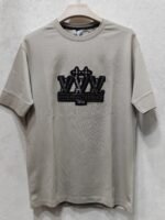 Crown Monogram Patch Tee – Men’s Crew Neck Half Sleeve T-Shirt