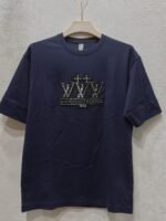 Crown Monogram Patch Tee – Men’s Crew Neck Half Sleeve T-Shirt