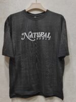 Natural World Vintage-Wash Tee – Charcoal Black