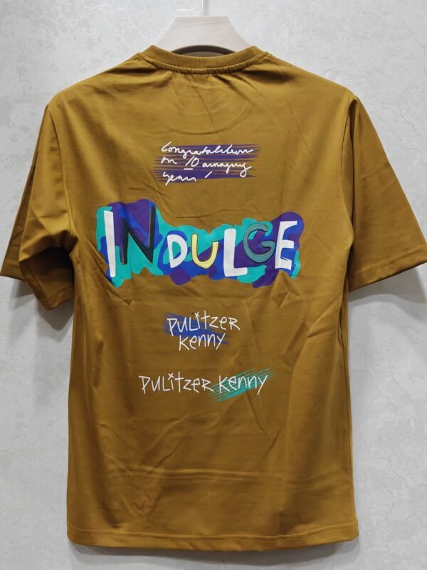 Men’s Round Neck Graphic T-Shirt – “INDULGE”