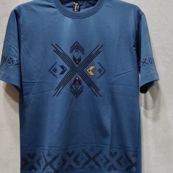 Atlas X-Arrow Border Tee – Steel Blue