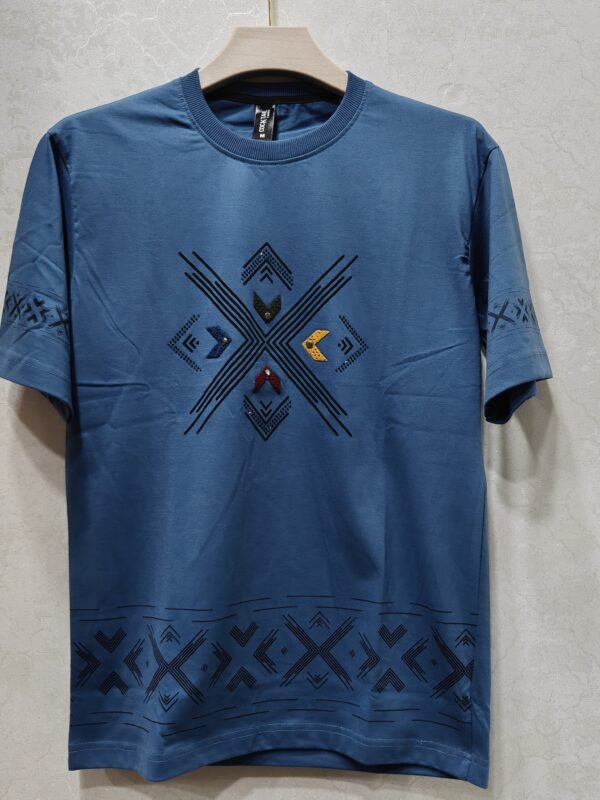 Atlas X-Arrow Border Tee – Steel Blue