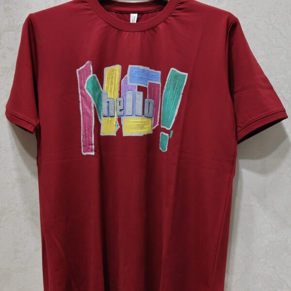 “Hi! Hello” Color Pop Tee – Red
