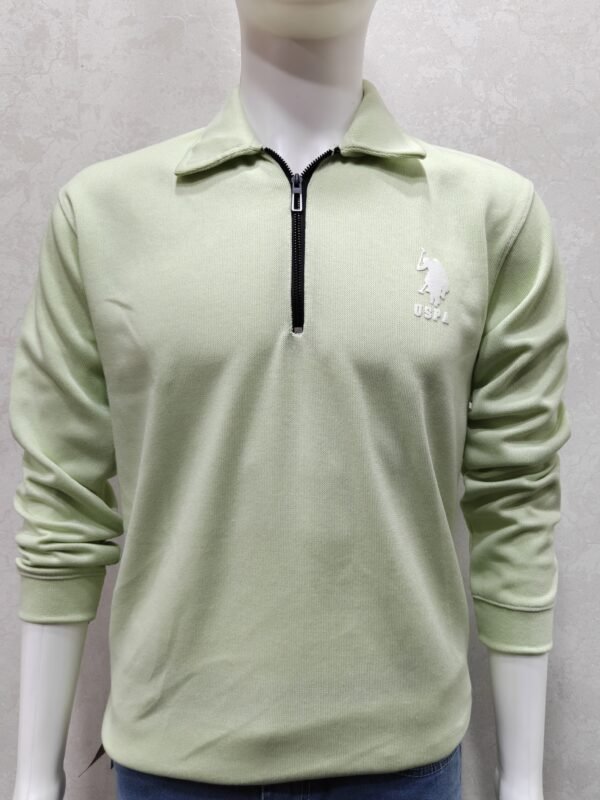 Quarter-Zip Collar Knit Sweatshirt – Full Sleeve