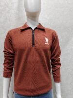 Quarter-Zip Collar Knit Sweatshirt – Full Sleeve