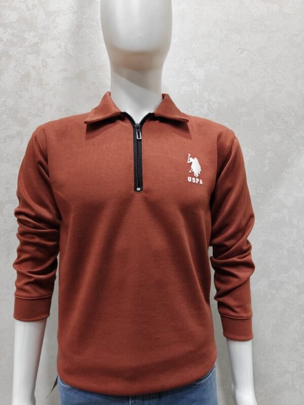 Quarter-Zip Collar Knit Sweatshirt – Full Sleeve