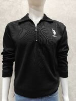 Quarter-Zip Collar Knit Sweatshirt – Full Sleeve