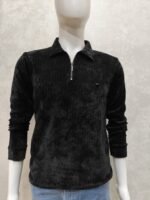 Quarter-Zip Collar Knit Sweatshirt