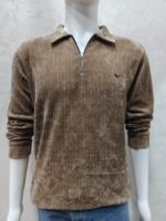 Quarter-Zip Collar Knit Sweatshirt