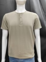 Textured Stripe Henley Tee