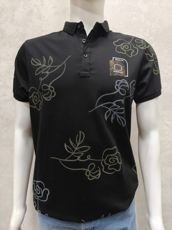 Printed Collar T-Shirt – Half Sleeve