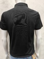 Classic Solid Polo T-Shirt - Minimal Chest Embroidery (Black)