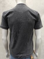 Washed Finish Half Sleeve Collar Tee