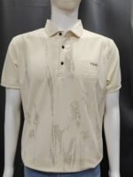 Abstract Wash Print Pocket Patch & Snap Placket