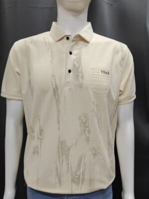 Abstract Wash Print Pocket Patch & Snap Placket