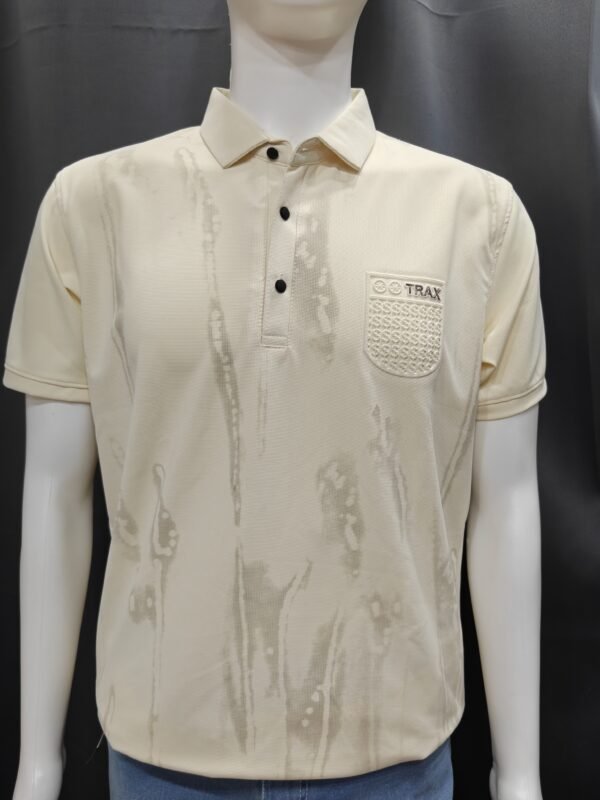 Abstract Wash Print Pocket Patch & Snap Placket