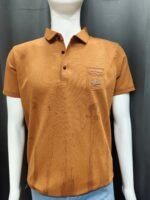 Abstract Wash Print Pocket Patch & Snap Placket
