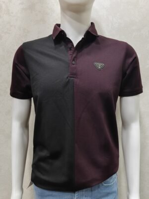 Collar T-Shirt – Two-Tone Colorblock Front